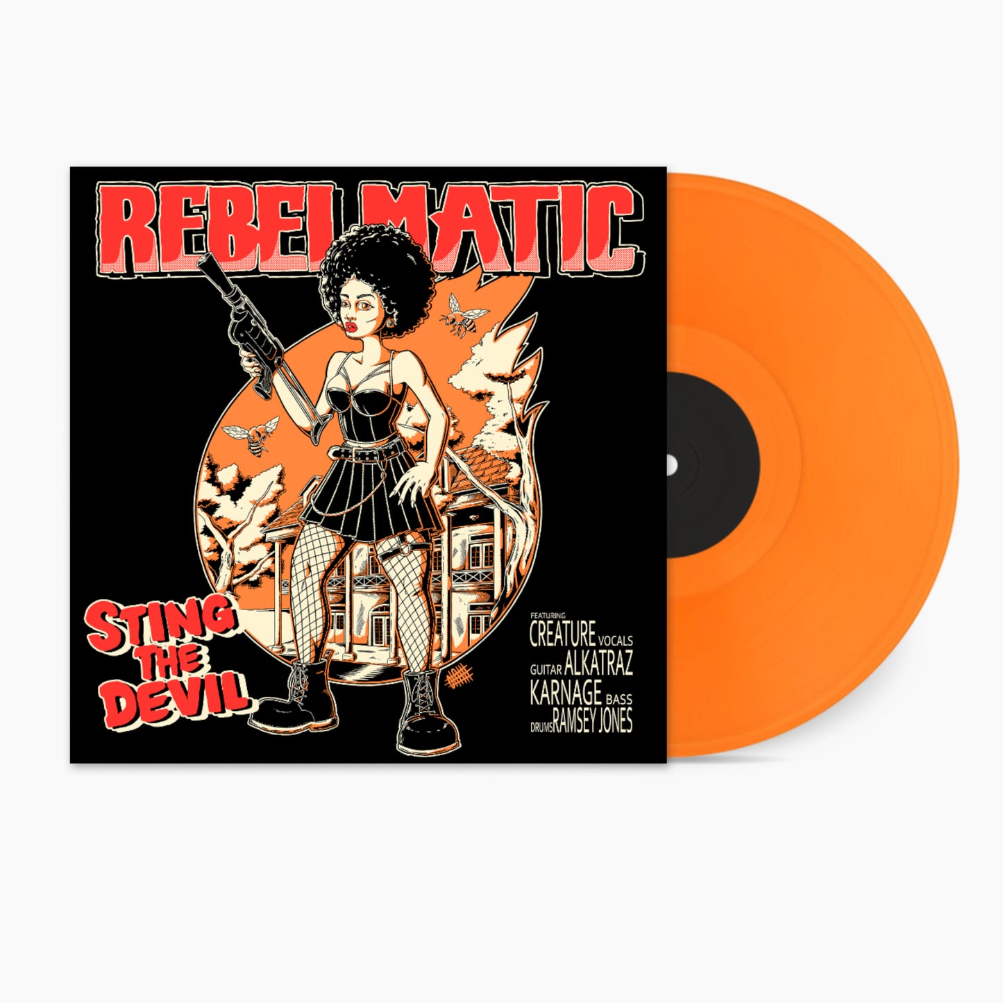 Rebelmatic - Sting The Devil 12" LP (Fire Red/Citrus vinyl)