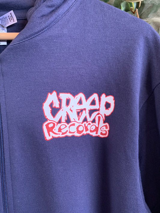 Creep Records Navy Zip-Up Jacket