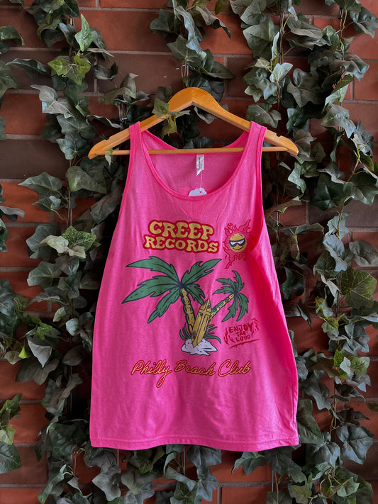 Philly Beach Club Pink Tank