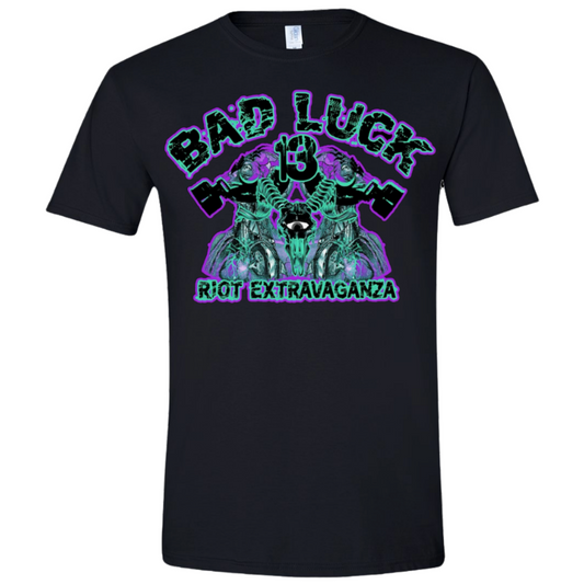Bad Luck 13 Riot Extravaganza Purple Goats Head T-Shirt